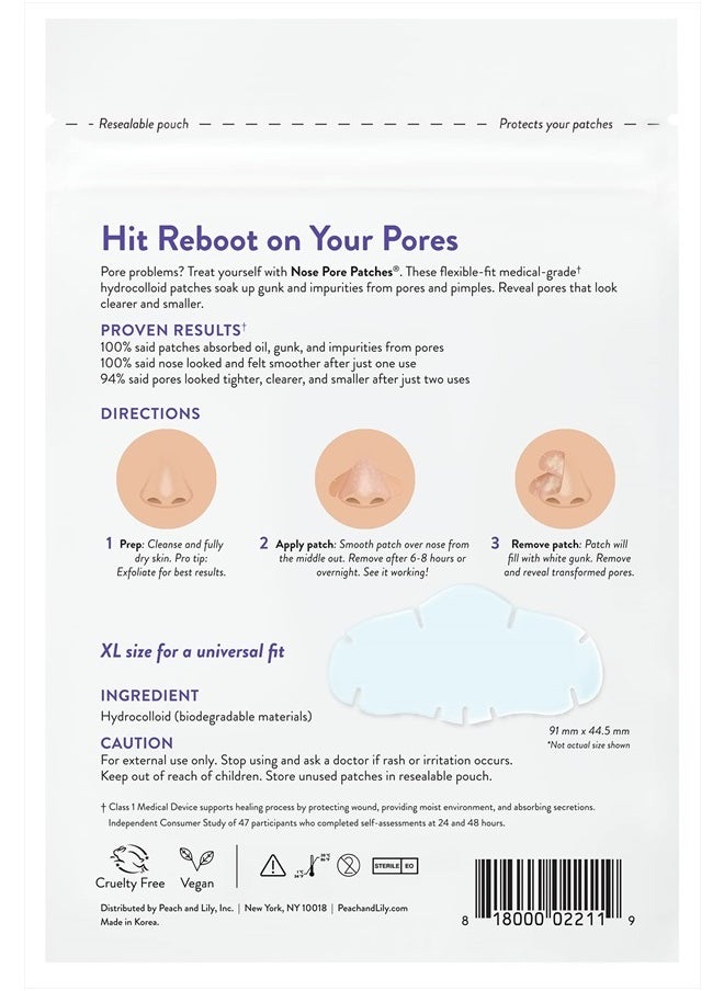 Peach Slices Nose Pore Patches | Medical-Grade Hydrocolloid | Targets Pores & Pimples | Absorbs Oil Overnight | Vegan | Cruelty-Free | Facial Skin Care Products | 7 Ct  - Image 4
