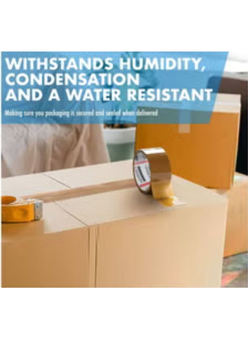 Brown Packaging Tape, 2 inches x 50 yards Strong Heavy Duty Packing Tape for Parcel Boxes, Moving Boxes, Large Postal Bags, Office Use [6 Rolls] - Image 3