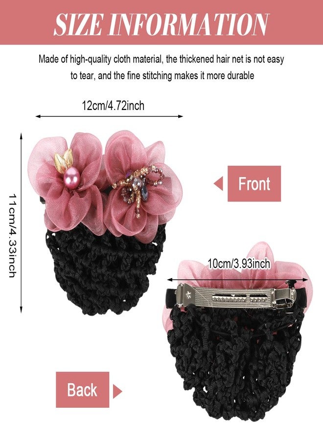 MAYCREATE® Hairnet Headpiece for Women, Elegant Floral Bun Cover, Secure Hair Net for Bank Staff, Flight Attendants, Nurses & Workplace Hairstyles - Image 2