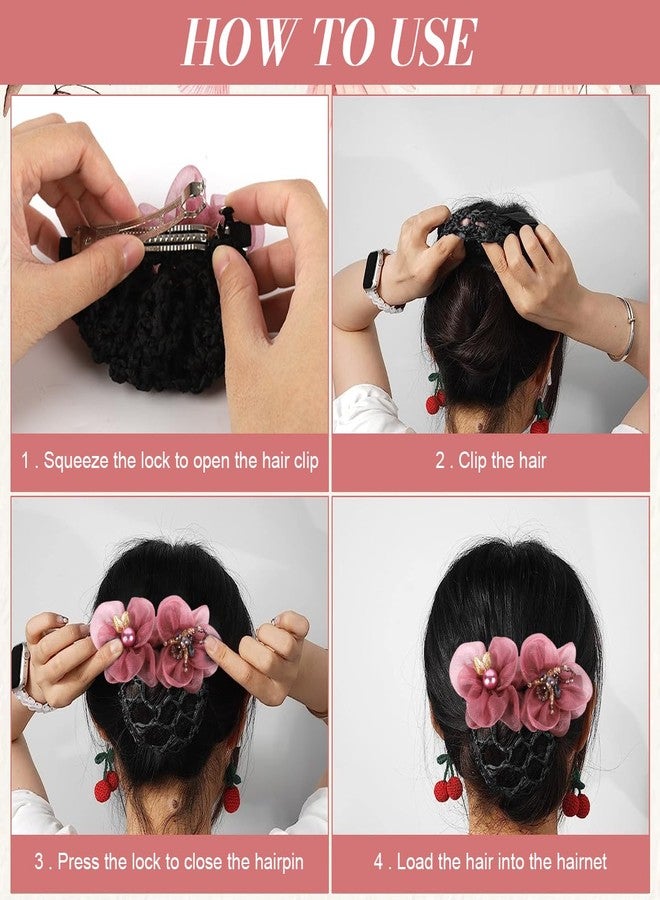 MAYCREATE® Hairnet Headpiece for Women, Elegant Floral Bun Cover, Secure Hair Net for Bank Staff, Flight Attendants, Nurses & Workplace Hairstyles - Image 4