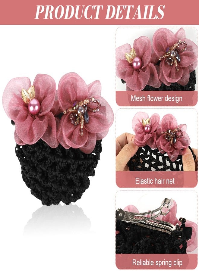 MAYCREATE® Hairnet Headpiece for Women, Elegant Floral Bun Cover, Secure Hair Net for Bank Staff, Flight Attendants, Nurses & Workplace Hairstyles - Image 3