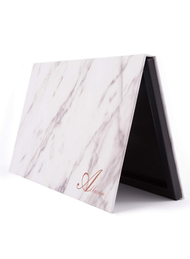 Allwon Magnetic Palette Marble Empty Makeup Palette With Mirror For Eyeshadow Lipstick Blush Powder (White) - Image 2