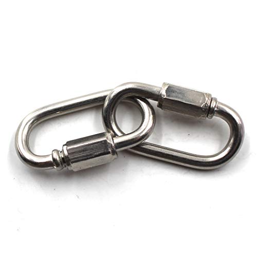 Flomore M12 Lock Quick Link Chain Connector 304 Stainless Steel Screw Lock Carabiner Pack of 1 - Image 5
