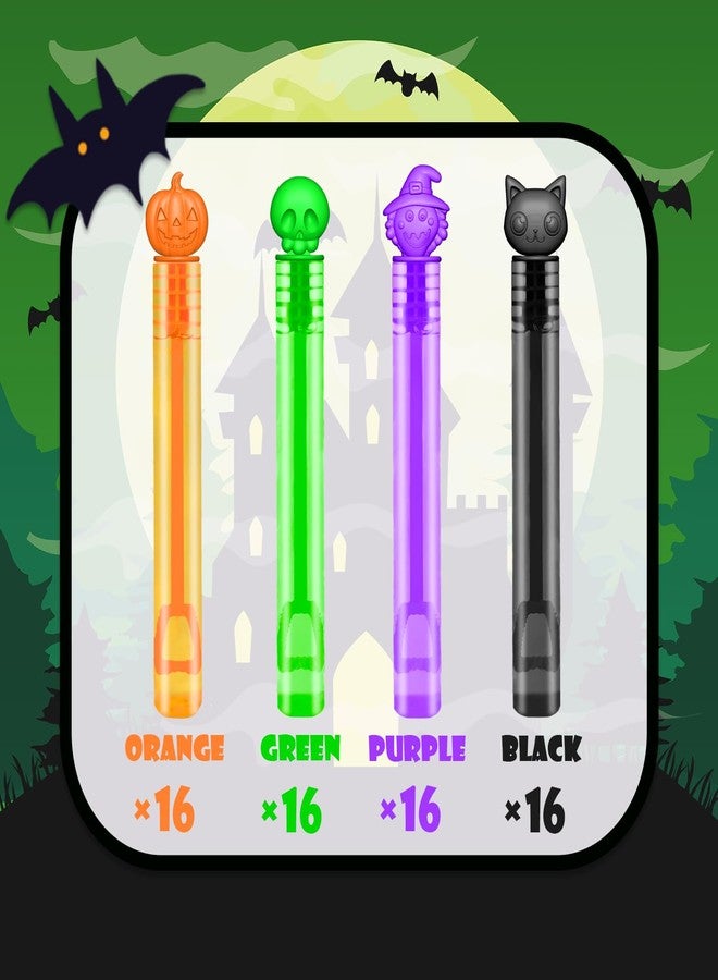 Leetous Halloween Toys Gifts Prizes for Kids Bulk 64 PCS, Mini Bubbles for Toddlers, Bulk Halloween Party Favors Basket Goodie Bag Stuffer Fillers for Pinata Birthday, School Classroom Treats for Students - Image 4