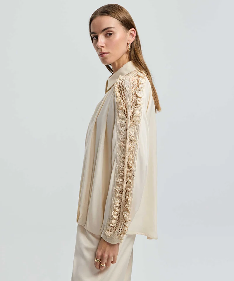 Ipekyol  Mixed Knit Sleeve Jacket for Women | Best Price UAE