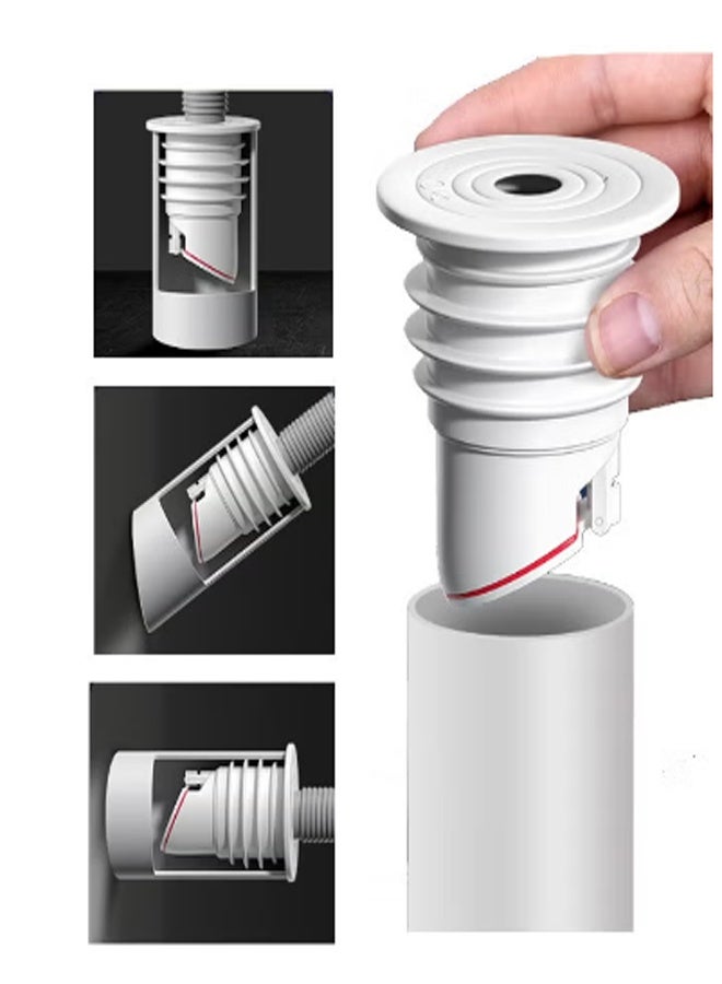 غطاء الختم حلقة أنابيب الصرف الصحي ، فاخ الصرف الصحي ضد الرائحة السيليكون ، ختم أنابيب الصرف الصحي السيليكون مناسب للحمام أدوات تنظيف المطبخ - Image 1