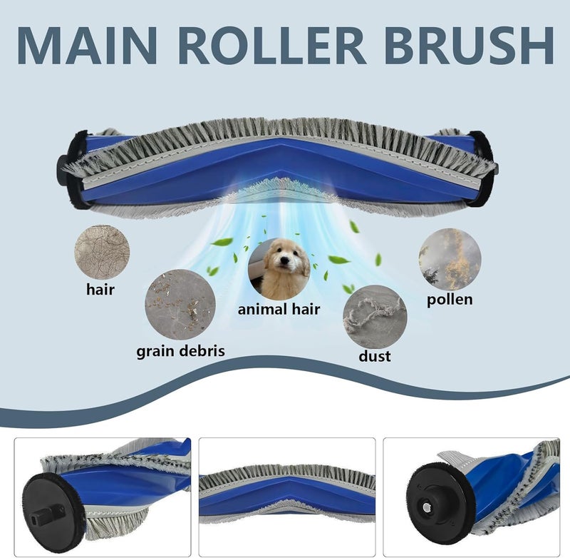 Frexusuent 18 Pcs Accessories Kit for Ecovacs DEEBOT T30S / T30S Combo, T30 PRO Omni Vacuum Cleaner, 1 Main Brush, 4 Filters, 6 Mop Pads, 6 Side Brushes, T30S Replacement Part Attachments - Image 3