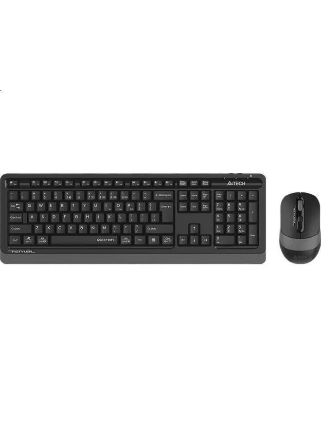 A4TECH A4Tech Fb1010Q 104-Key Wireless/Bluetooth Multi-Mode Keyboard And Mouse Set, Quiet Laptop Office Typing Membrane Keyboard And Mouse Combo, Space Gray - Image 3
