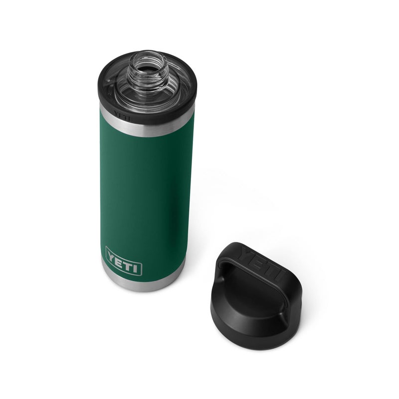 YETI Rambler 18 oz Bottle, Vacuum Insulated, Leakproof, Stainless Steel with Chug Cap, Black Forest Green - Image 3