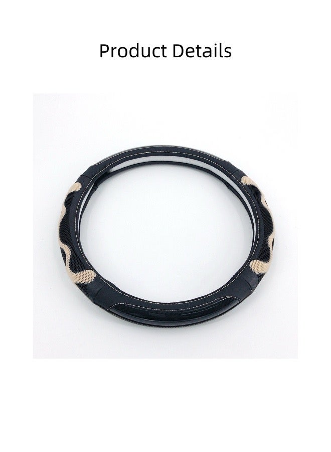 Premium Car Steering Wheel Cover Comfortable Non-Slip Sport Style,Universal Fit For Most Cars 14.5 Inches(37cm) Gray - Image 1