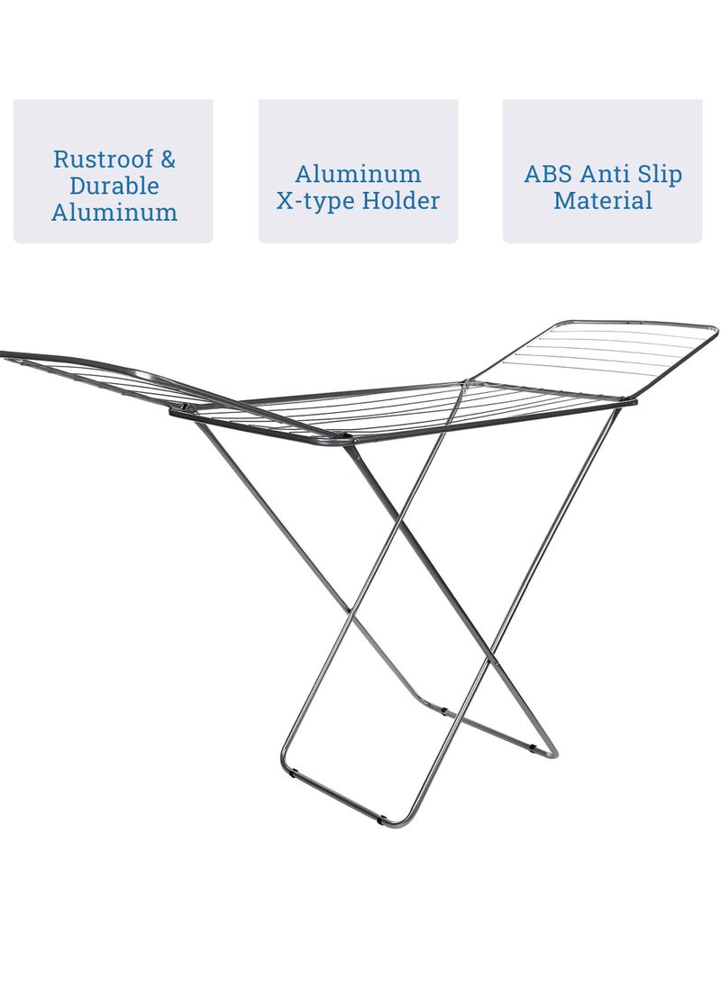 Sweet Home Clothes Drying Rack Stand Stainless Steel Heavy Duty Clothes Dryer Stand Space Saving, Portable & Foldable Rack Ideal For Small Areas  - Image 3