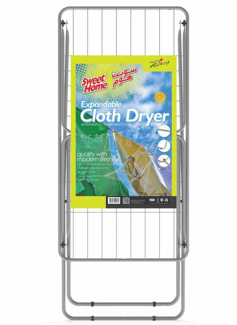 Sweet Home Clothes Drying Rack Stand Stainless Steel Heavy Duty Clothes Dryer Stand Space Saving, Portable & Foldable Rack Ideal For Small Areas  - Image 2