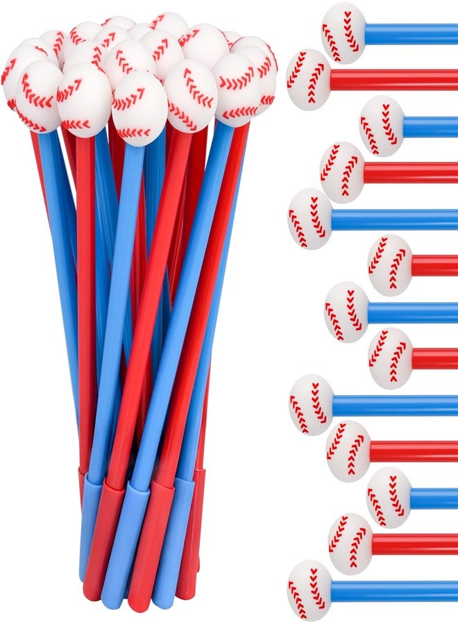 LiYiQ 25 Pcs Baseball Cartoon Cute Fun Pens Kawaii Baseball Shape Gel Black Ink Pen Cute Baseball Pens for Office Home Present - Image 1