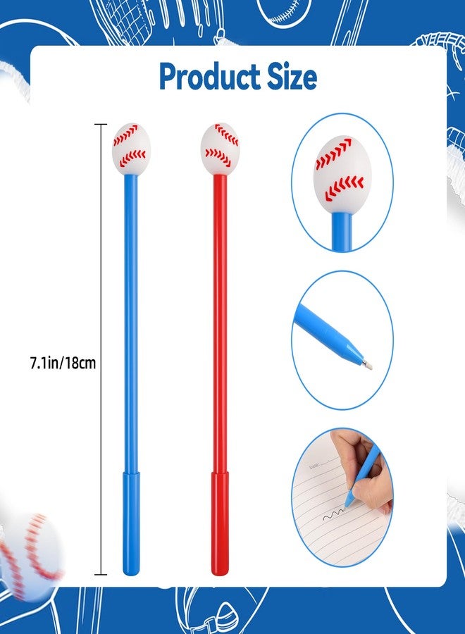 LiYiQ 25 Pcs Baseball Cartoon Cute Fun Pens Kawaii Baseball Shape Gel Black Ink Pen Cute Baseball Pens for Office Home Present - Image 3