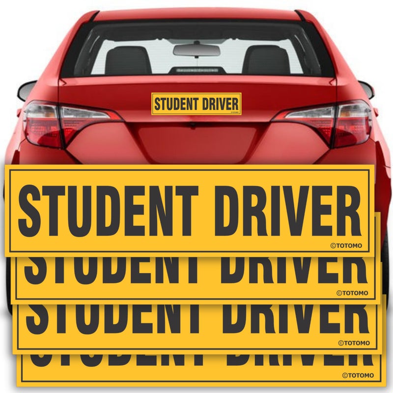 TOTOMO Student Driver Magnet for Car Large 12x3 Magnetic Reflective Vehicle Safety Sign for New Rookie Learner Drivers Removable Bumper Sticker Please Be Patient 4 Pack - Image 3