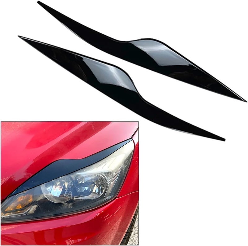 QASULER Car Eyelids Headlight Eyebrows Trim for Ford Focus MK2 - Image 2