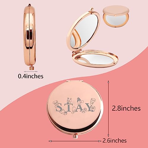 MYOSPARK K-POP Group Gift Stay Fandom Compact Makeup Mirror K-POP Music Lover Merchandise for K-POP Fans (Stay Mirror) - Image 2