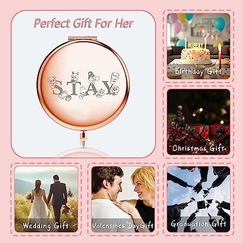 MYOSPARK K-POP Group Gift Stay Fandom Compact Makeup Mirror K-POP Music Lover Merchandise for K-POP Fans (Stay Mirror) - Image 4