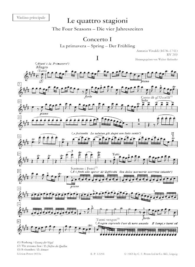 null - Violin Concerto in E Op. 8 No. 1 Spring - Image 1