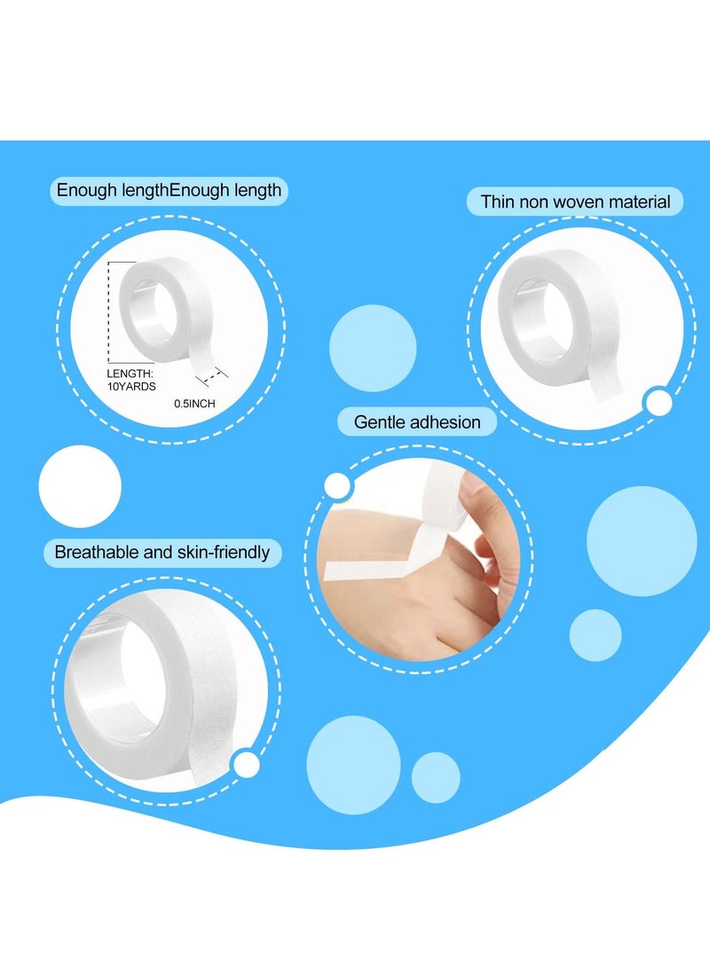 Generic 8 Rolls Flexible Skin Tape Breathable Nose Tape，Micropore Tape, Paper tape medical,  Self Adhesive First Aid Bandages for Wound Injuries Swelling (0.5 in x 10 Yd)  - Image 3