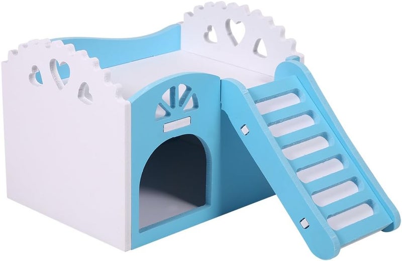 klarako Hamster House, Hideout Hut for Small Animals Castle Sleeping House Nest Exercise Toy Like Dwarf Hamster and Mouse (Blue) - Image 2
