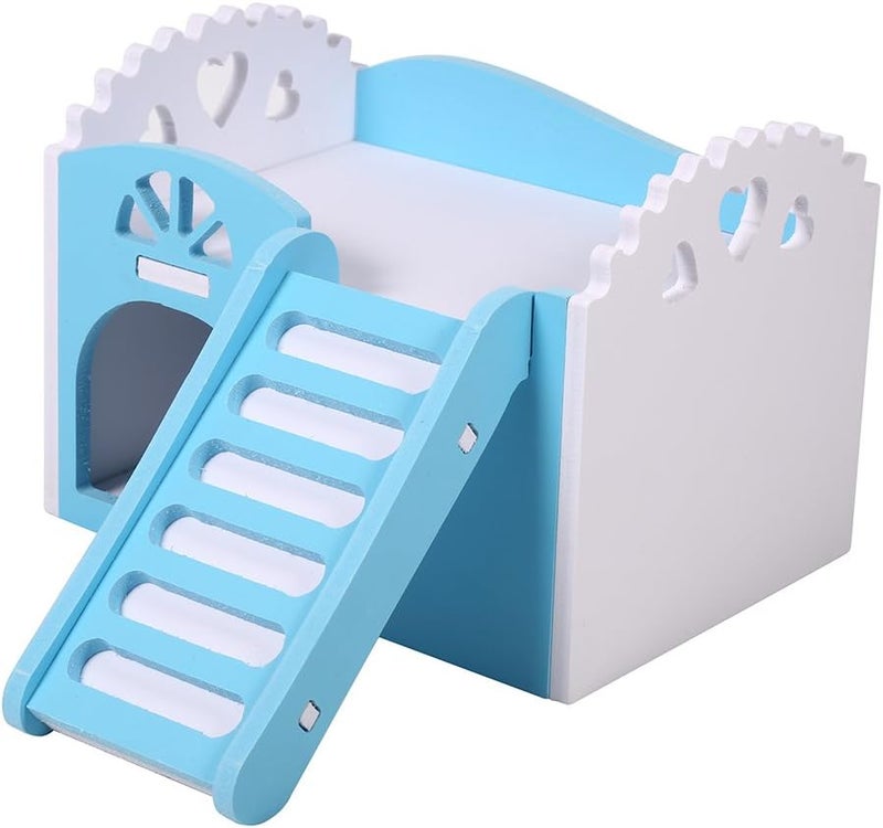 klarako Hamster House, Hideout Hut for Small Animals Castle Sleeping House Nest Exercise Toy Like Dwarf Hamster and Mouse (Blue) - Image 3