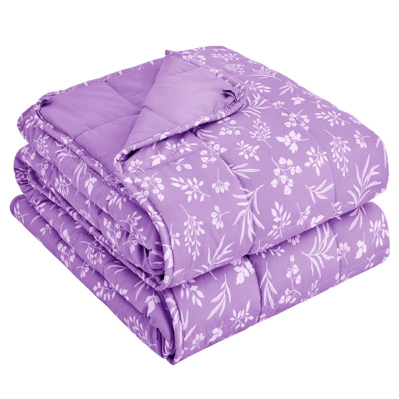 yescool Weighted Blanket for Adults (20 lbs, 60â€ x 80â€, Mauve) Cooling Heavy Blanket for Sleeping Perfect for 190-210 lbs, Queen Size Breathable Blanket with Premium Glass Bead, Machine Washable - Image 1