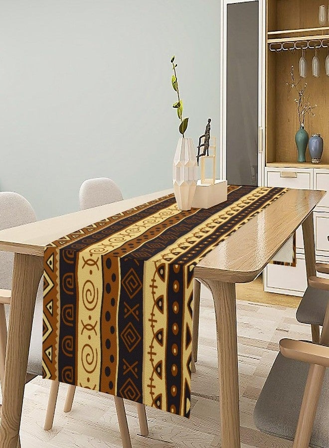 SENRUEGT African Tribal Table Runner, Retro Geometric Ethnic Abstract Folk Seasonal Table Runner Decor for Kitchen Farmhouse Home Holiday Parties 36X13inch - Image 2