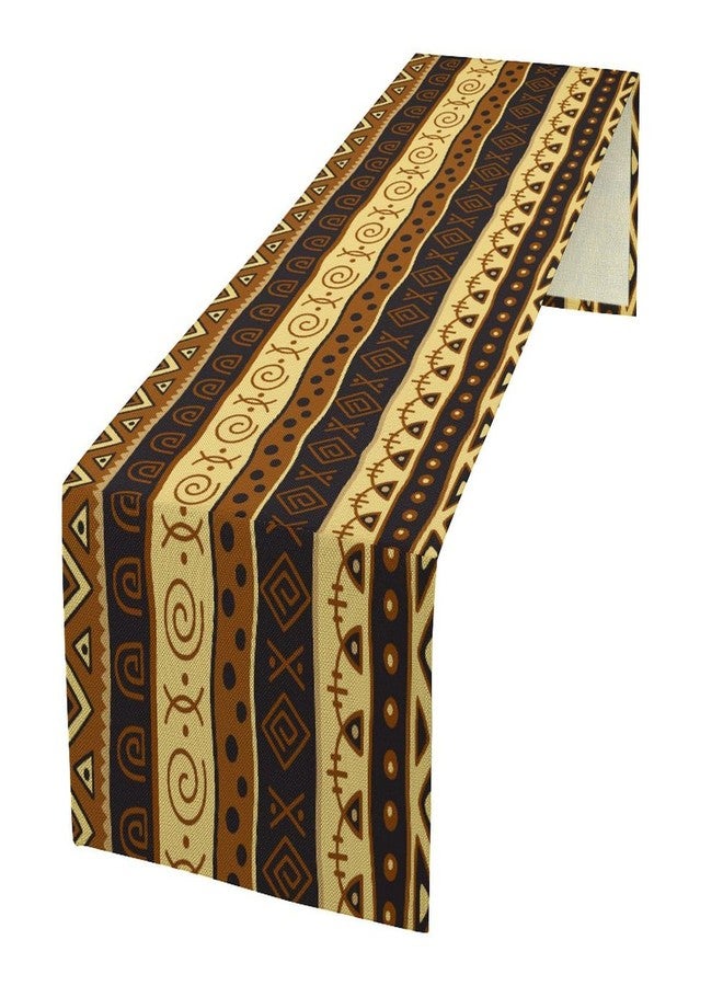SENRUEGT African Tribal Table Runner, Retro Geometric Ethnic Abstract Folk Seasonal Table Runner Decor for Kitchen Farmhouse Home Holiday Parties 36X13inch - Image 1