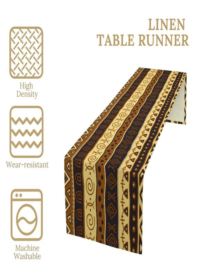 SENRUEGT African Tribal Table Runner, Retro Geometric Ethnic Abstract Folk Seasonal Table Runner Decor for Kitchen Farmhouse Home Holiday Parties 36X13inch - Image 4