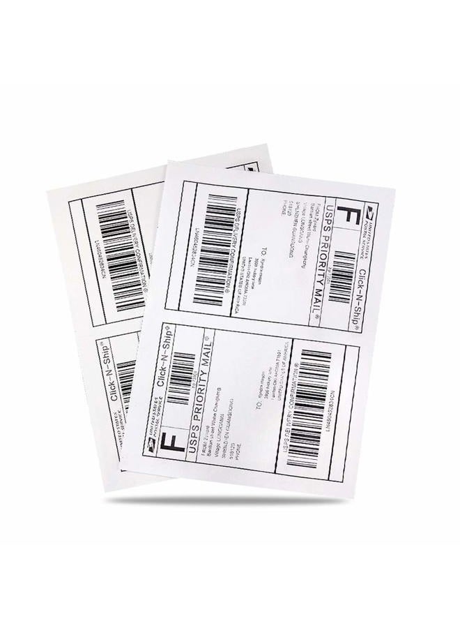 RBHK 8.5" x 5.5" Half Sheet Self Adhesive Shipping Labels for Laser or Inkjet Printer 200 Labels - Image 3