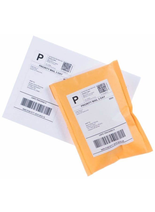 RBHK 8.5" x 5.5" Half Sheet Self Adhesive Shipping Labels for Laser or Inkjet Printer 200 Labels - Image 1