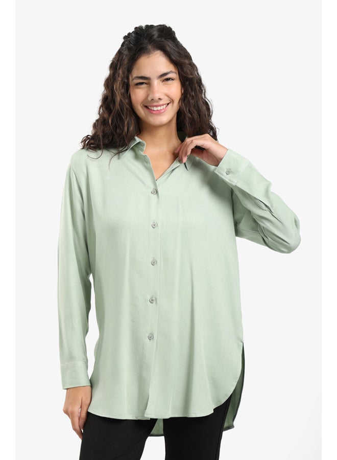 Carina Basic Round Hem Shirt - Image 2