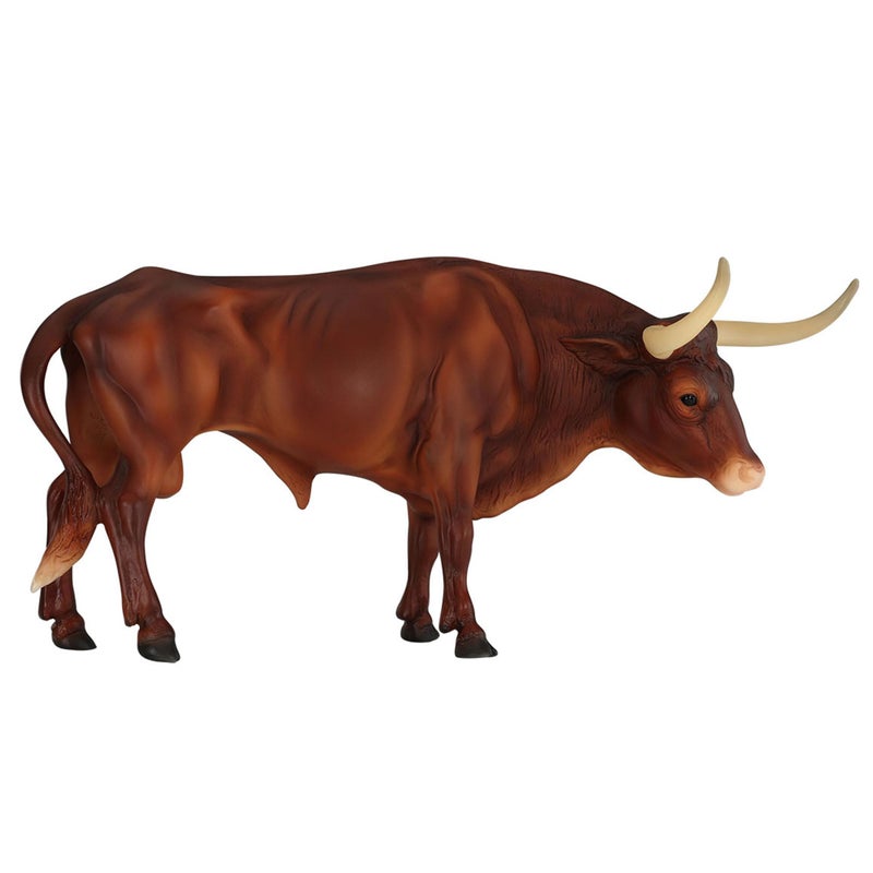 Breyer Horses Traditional Series |Texas Longhorn Bull | Breyer Animals | Horse Figurine | 11.5" L X 8.5" H | Model #B-TR-10329 - Image 1