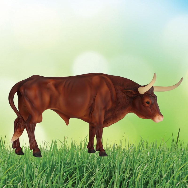 Breyer Horses Traditional Series |Texas Longhorn Bull | Breyer Animals | Horse Figurine | 11.5" L X 8.5" H | Model #B-TR-10329 - Image 2