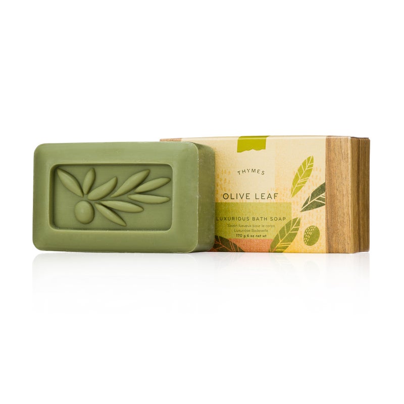 Thymes Bath Soap - 6 Oz - Olive Leaf - Image 1
