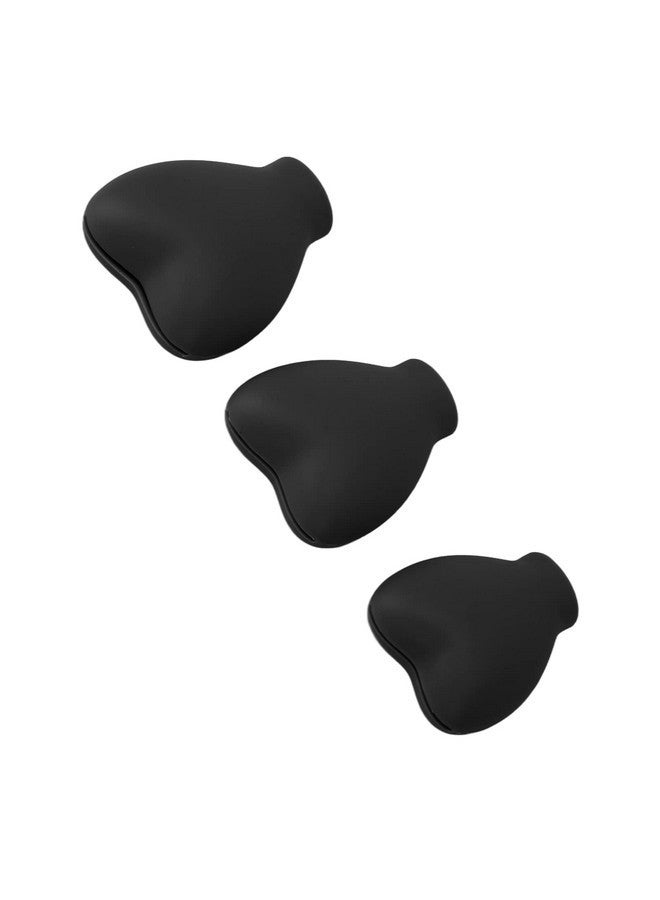 Brrnoo 3Pcs Makeup Brush Cover Protector, Silicone Brush Organizer Case For Makeup Storage And Makeup Bag, Dustproof Reusable Brush Holders For Travel (Black) - Image 1