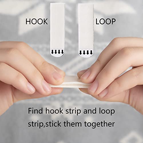 sankaragi 48 Pairs(96strips) Small Picture Hanging Strips Heavy Duty, Removable Hook and Loop Strips,Picture Hanging kit Damage Free, Picture Hangers Adhesive Strips Perfect for Wall Art Hanging - Image 3