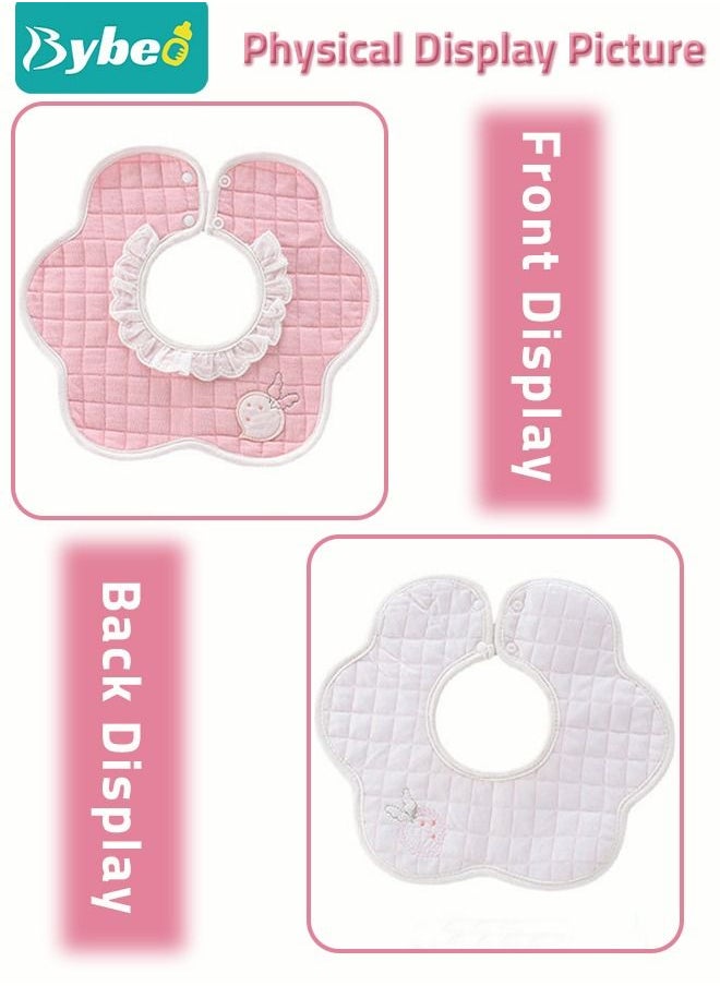 Bybeo - 5PCS Baby Petal Bibs, 360 Rotate Soft Bib for Feeding, Eating and Drooling - Image 1