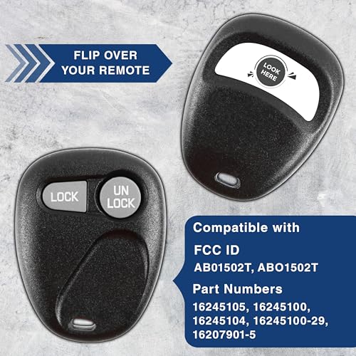 KeylessOption Key Fob Replacement for 1996 1997 1998 1999 2000 2001 2002 Buick Cadillac Chevrolet GMC Oldsmobile Pontiac Keyless Entry Remote Control, 2-Button 16245100-29 - 2 Pack - Image 5