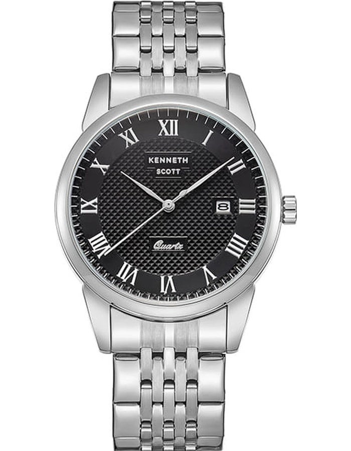 KENNETH SCOTT Men's Stainless Steel Analog Watch K23030-SBSB - 40x49 mm - Image 1