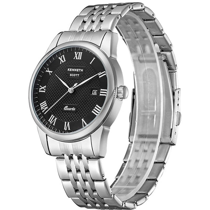 KENNETH SCOTT Men's Stainless Steel Analog Watch K23030-SBSB - 40x49 mm - Image 2