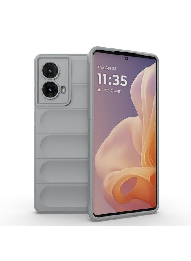 The Bros حافظة لهاتف موتورولا موتو G85 5G جلوبال ماجيك شيلد TPU + حافظة هاتف فلانيل