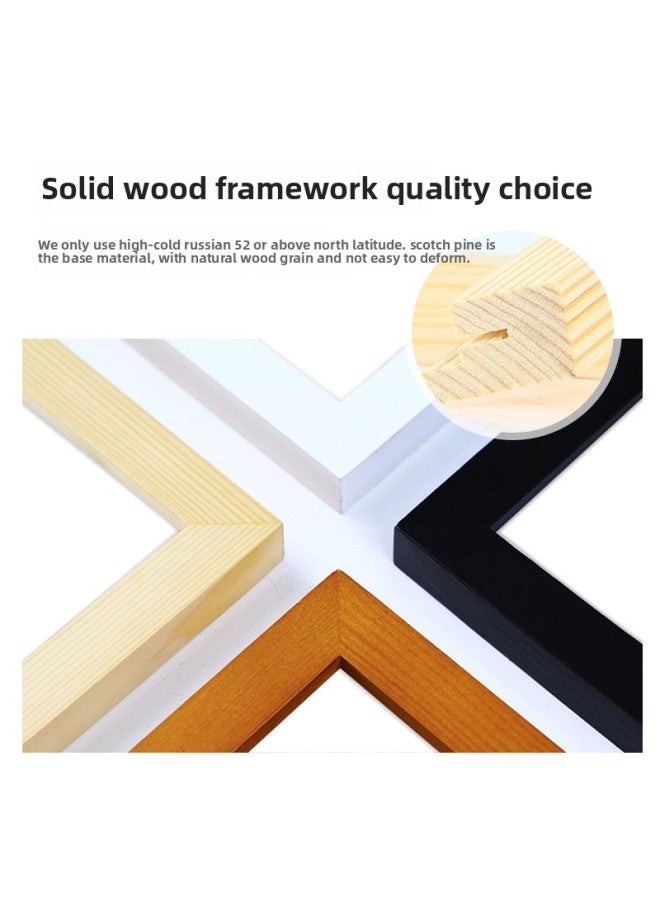 Solid Wood Photo Frame Mounted Creative Picture Frame Wall Hanging 500 Pieces 1000 Pieces Puzzle Special Picture Frame Wooden Exquisite Picture Frame-Color:Test Tube Jigsaw-Black - Image 4
