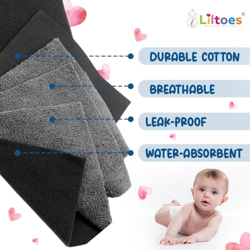 LILTOES SmartDry 5-Layer Booster Pads for Cloth Diaper | High Absorbent 5 Layer Washable and Reusable | Wet Free Booster Inserts | The Ultimate Baby Cloth Diaper Soaker Inserts Pack Of 7 - Image 4