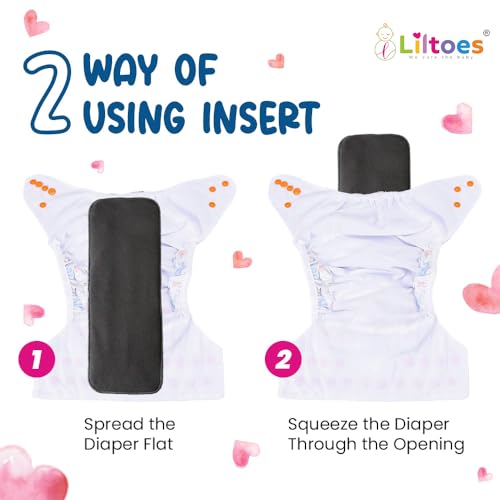 LILTOES SmartDry 5-Layer Booster Pads for Cloth Diaper | High Absorbent 5 Layer Washable and Reusable | Wet Free Booster Inserts | The Ultimate Baby Cloth Diaper Soaker Inserts Pack Of 7 - Image 3