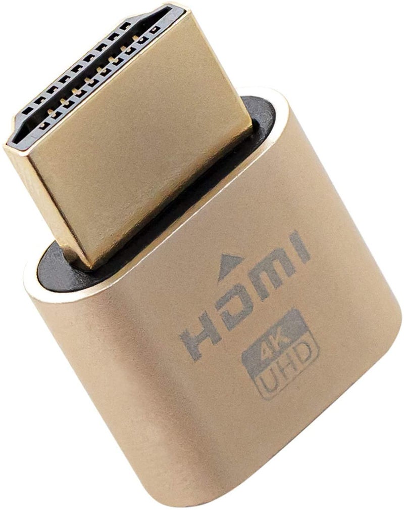 Swiztek HDMI 4K Dummy Plug, High Resolution Headless Virtual Monitor Display Adapter, Supports up to 3840x2160@60Hz (Pack of 1 HDMI Dummy Plug) - Image 1