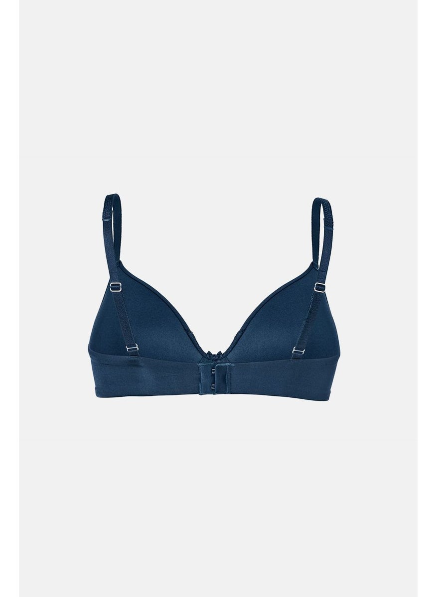 Tchibo Women Lighly Padded Underwired Bra, Navy Blue  - Image 2