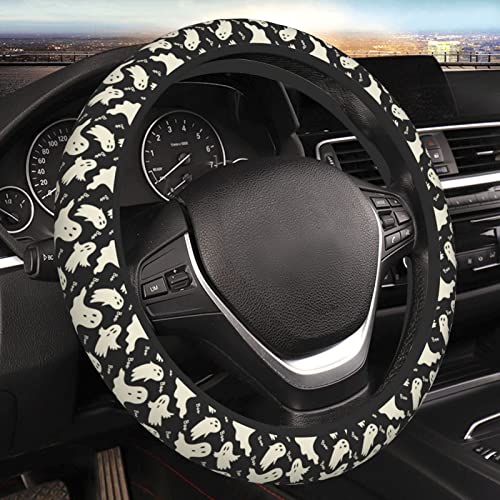YANGDADA Ghost Pattern Steering Wheel Cover Universal 15 Inch Cute Car Accessories Protector for Women Men - Image 1