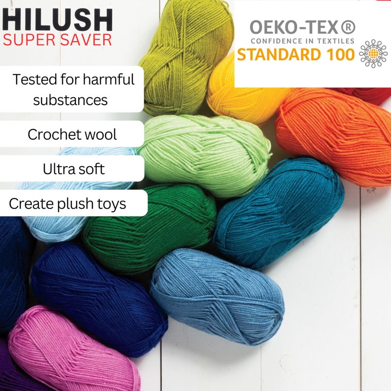 HILUSH SUPERSAVER, Poly Yarn Supersoft Hand Knitting Wool Ball, (1 Ball/100 Gram Each) Ball Suitable for Craft, Crochet, Amigurumi, Embroidery, Toys, Garments, Flowers and Hobby Projects , 2 Fine , Shade no - NNHW (Cranberry Red) - Image 4